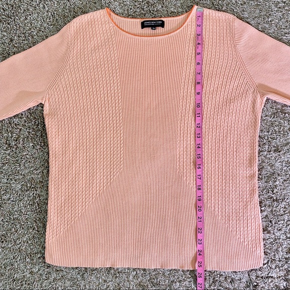 Jones New York Collection Woman Peach Cable Knit Sweater, Women’s size 2X - Picture 10 of 11
